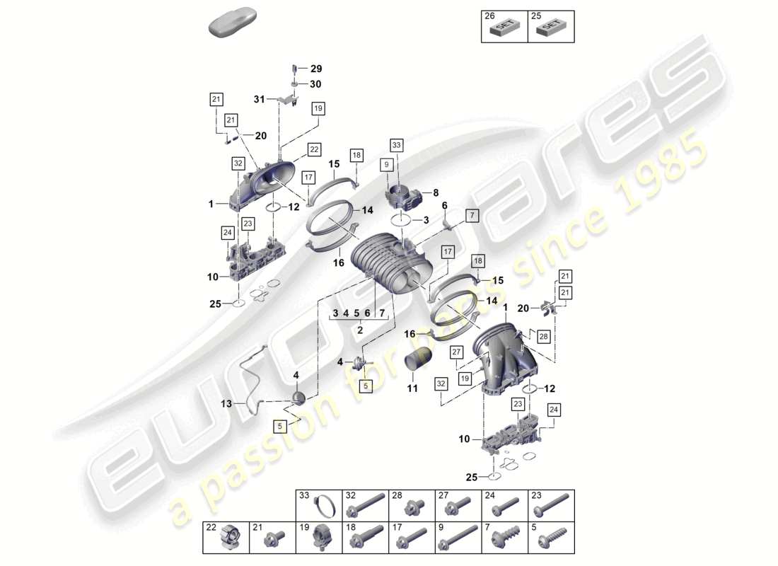 porsche 2022 (718 boxster spyder) ansaugluftverteiler drosselklappe teileübersicht