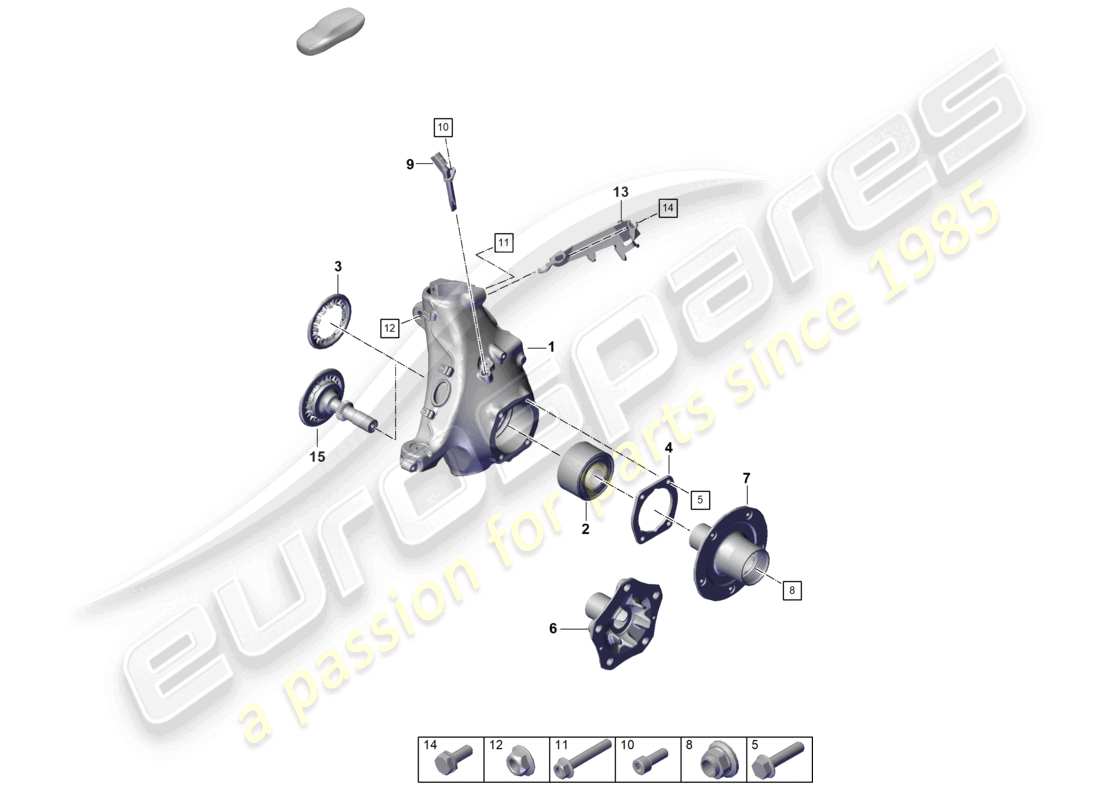 porsche 2023 (992-1 turbo / s) radträger radnabe teilediagramm