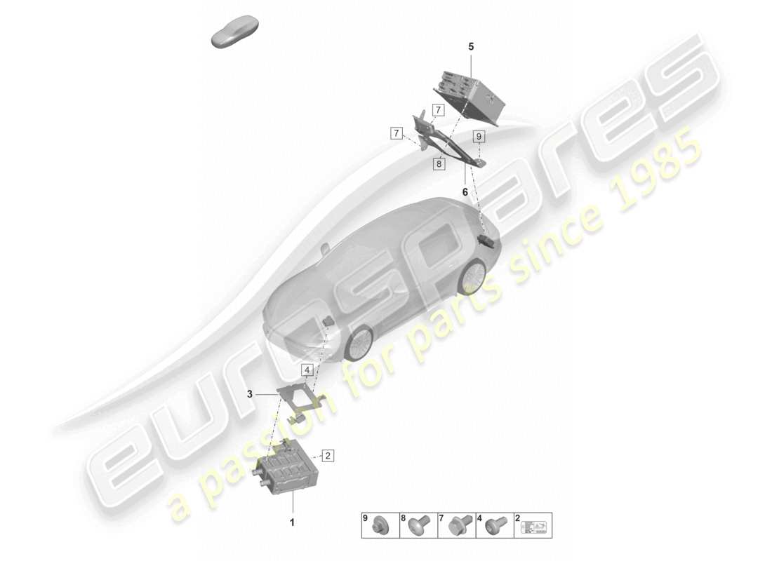 porsche 2024 (panamera 971-2) hochvoltheizung (ptc) ladegerät für hochvoltbatterie teilediagramm