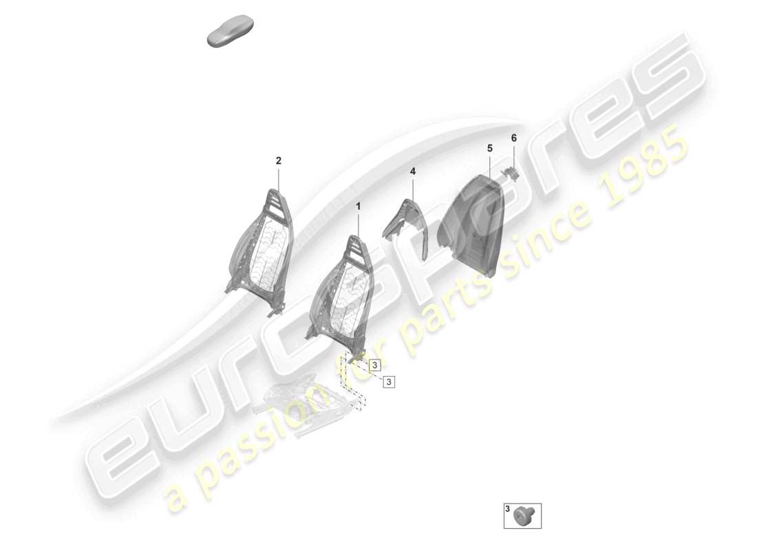 porsche 2022 (panamera 971-2) lehnenrahmen lehnenschale komfortsitz sportsitz teilediagramm