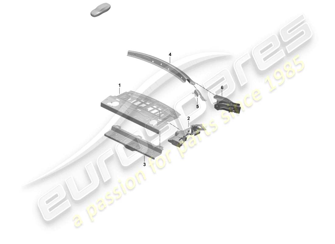 porsche 2026 (taycan 9j1-2) heckablage teilediagramm
