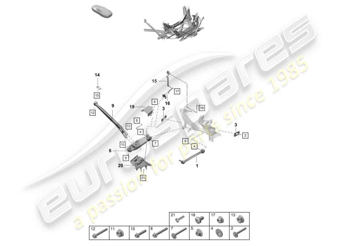 porsche 2021 (718 cayman gt4) guide teilediagramm