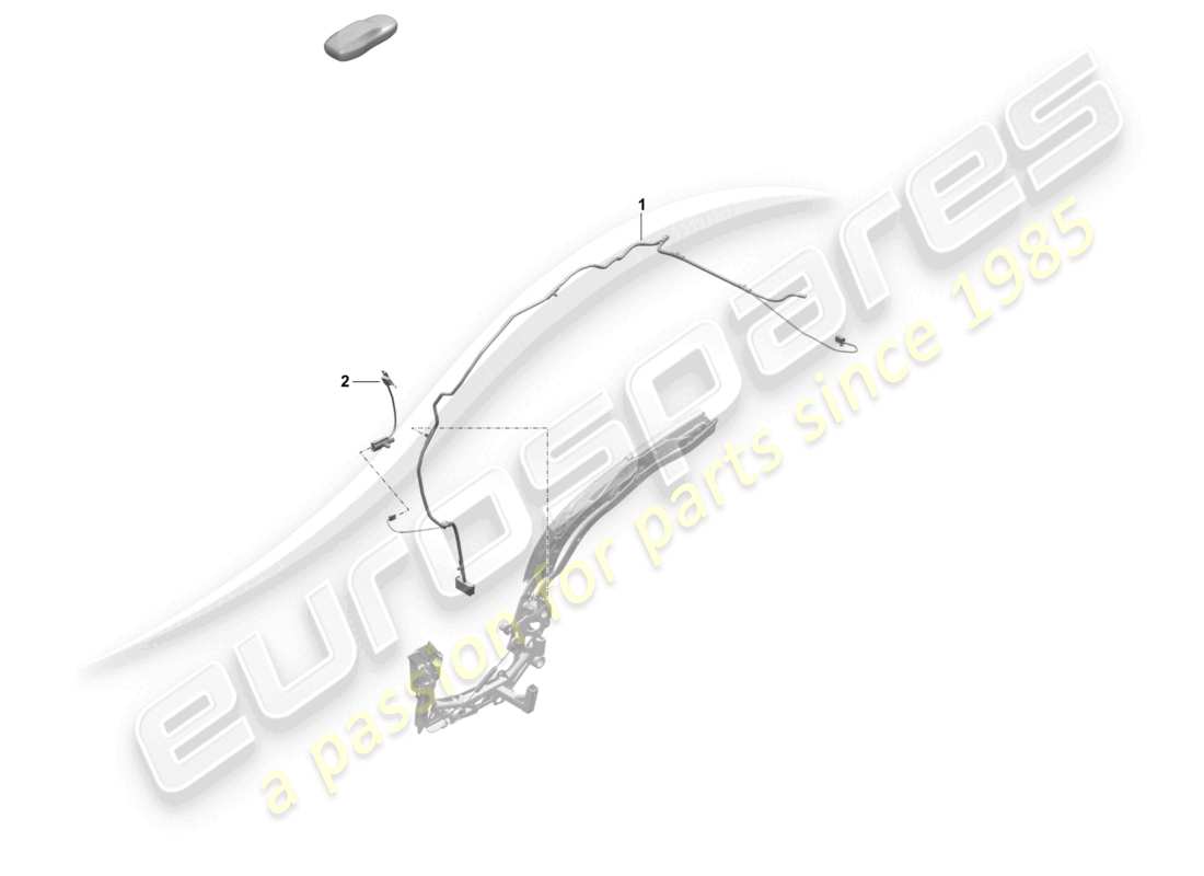 porsche 2021 (718 boxster spyder) cabrioverdeck kabelsatz ersatzteildiagramm