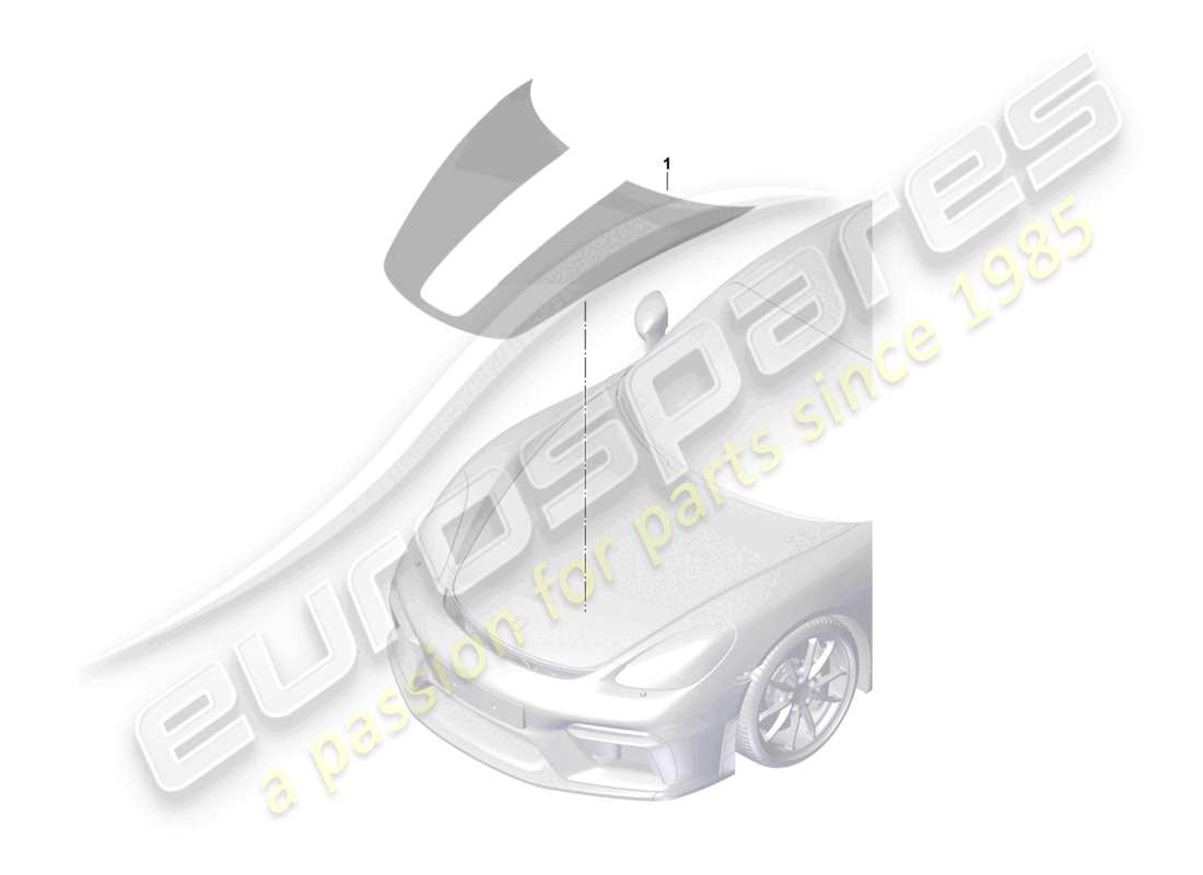 porsche 2021 (718 boxster spyder) malschablone teilediagramm
