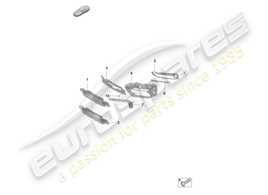 porsche 2023 (992-1) luftführung frontstoßstange sport design paket teilediagramm