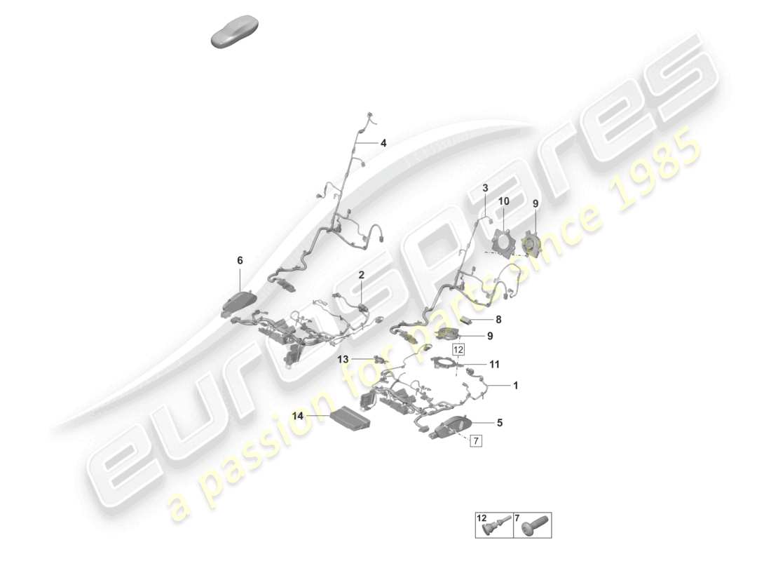porsche 2020 (taycan 9j1-1) elektrik komfortsitz teilediagramm