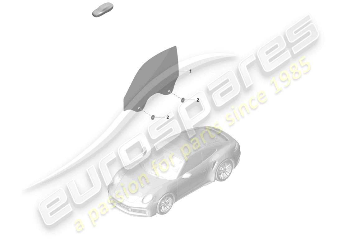 porsche 2023 (992-1 turbo / s) türfenster teilediagramm