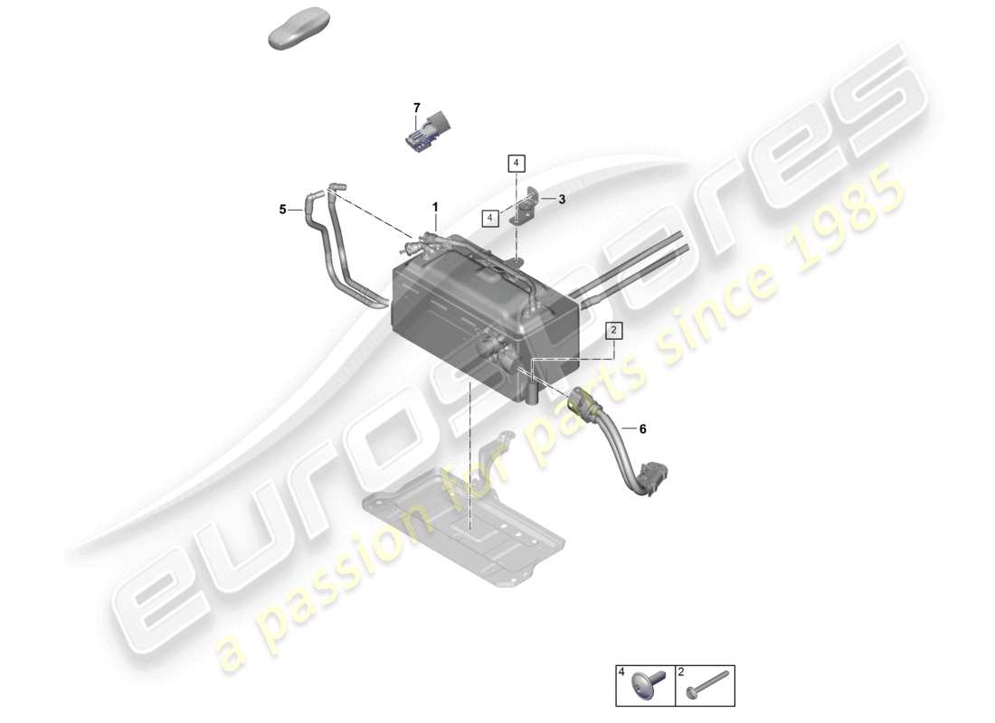 porsche 2024 (992-2) hybrid batterie teilediagramm