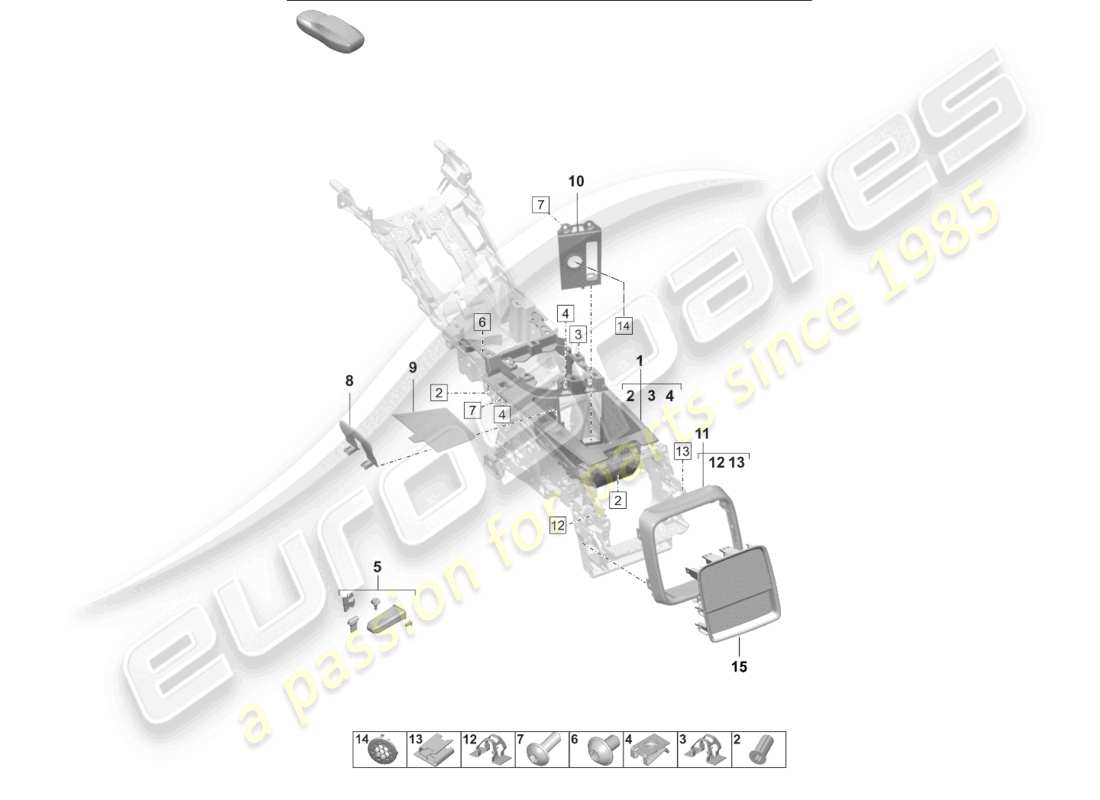 porsche 2026 (taycan 9j1-2) ablagefach verkleidung hinten teilediagramm