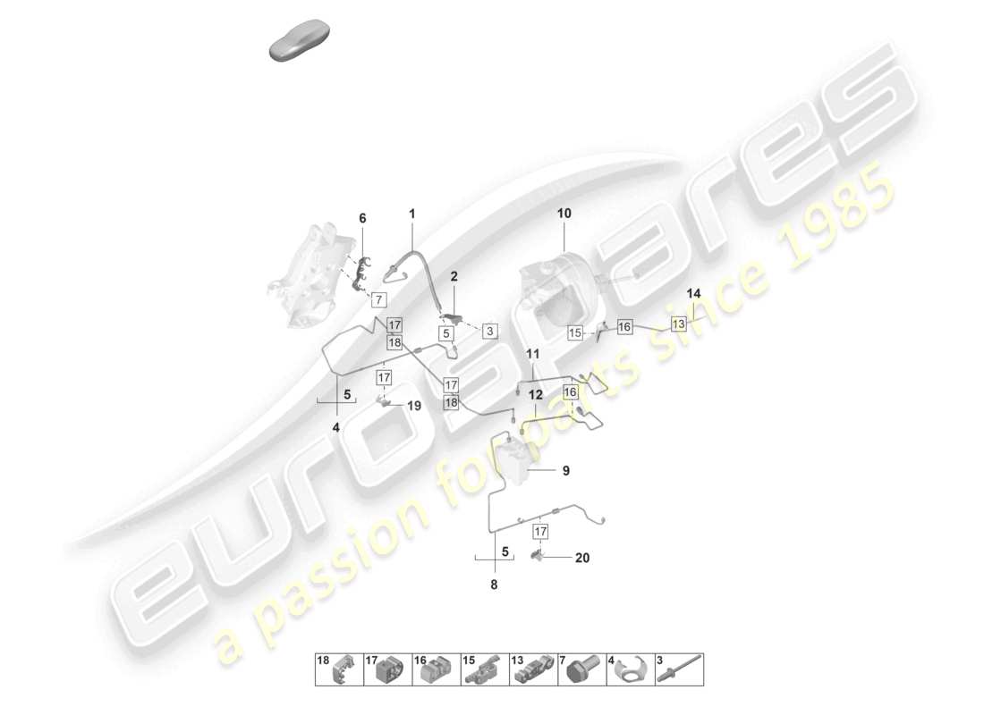 porsche 2023 (992-1 gt3/rs/st) bremsleitung fahrzeugvorderseite ersatzteilübersicht