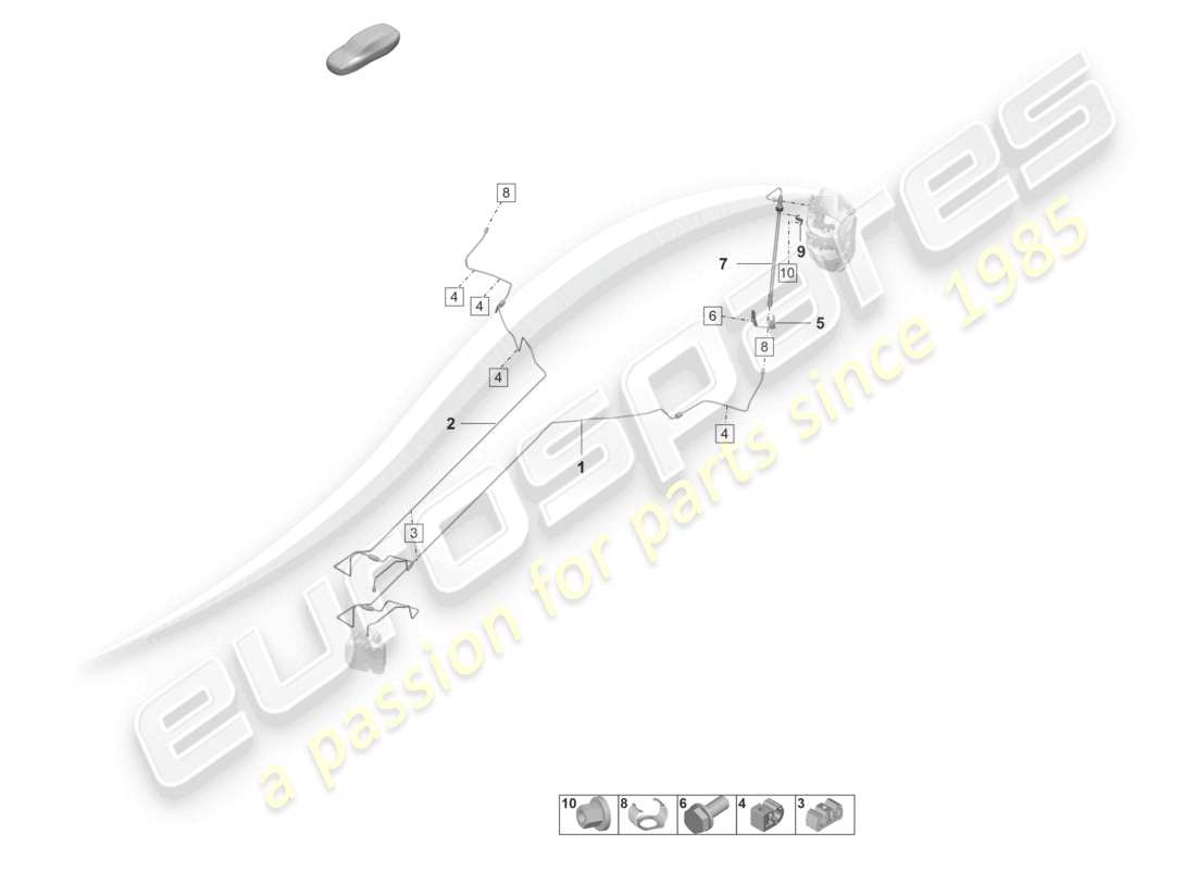 porsche 2022 (992-1 gt3/rs/st) bremsleitung mitte unterboden hinten hinterachse teileübersicht