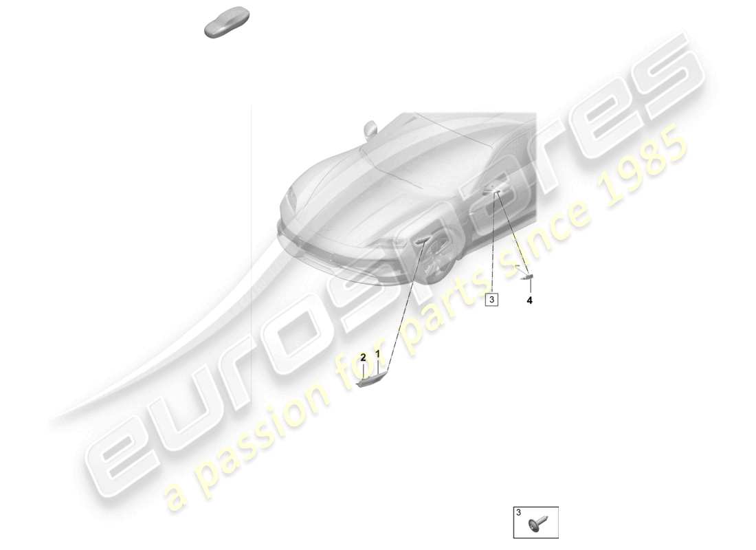 porsche 2026 (taycan 9j1-2) blinker-seitenmarkierungsleuchte steuergerät für tagfahrlicht ersatzteilübersicht