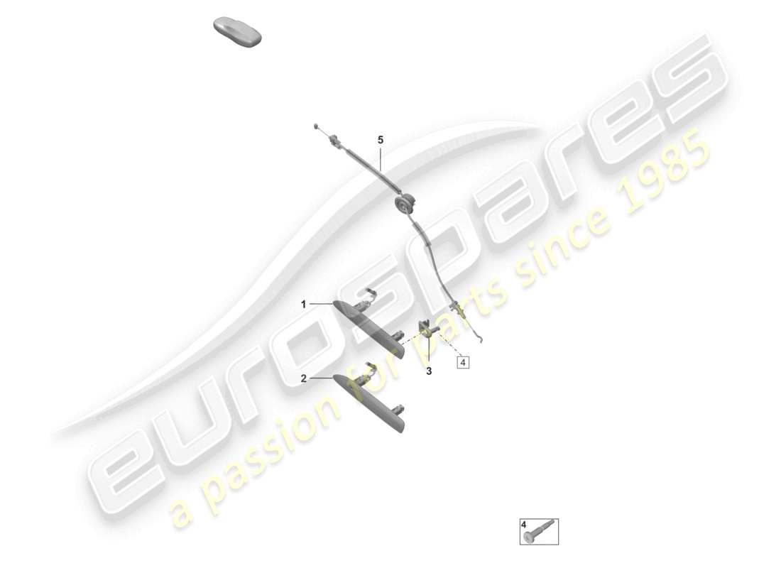 porsche 2024 (992-2 gt3/rs/st) türgriffe ersatzteildiagramm