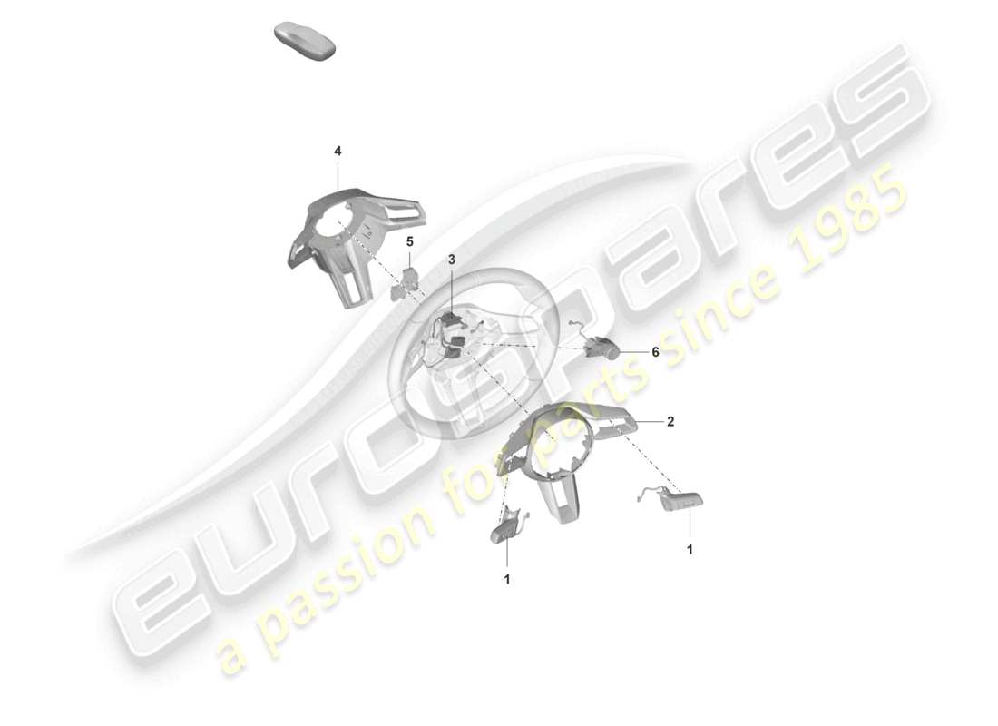 porsche 2021 (992-1 gt3/rs/st) zubehör lenkrad teile diagramm