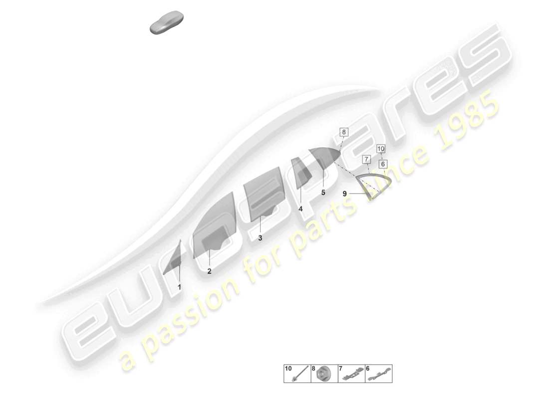 porsche 2024 (panamera 971-2) türfenster teilediagramm