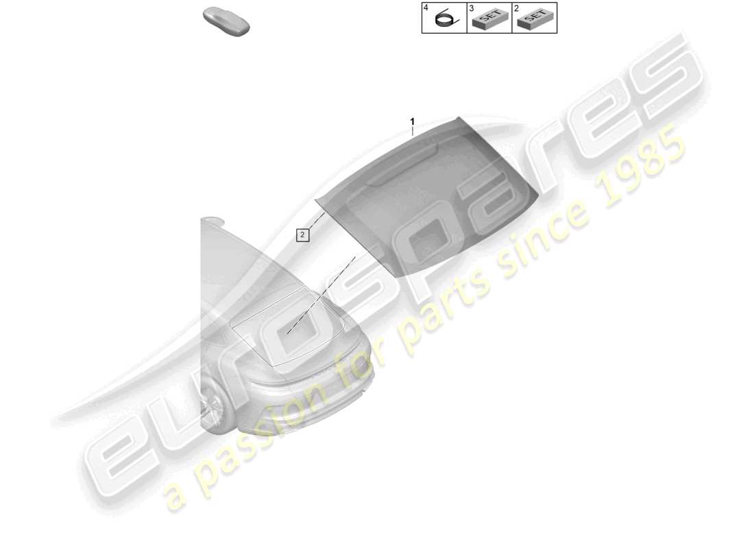 porsche 2026 (panamera 976) heckscheibe teilediagramm