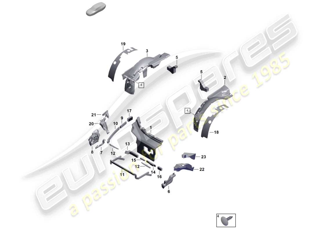 porsche 2025 (992-2 gt3) schalldämpfer dämpfungskörper teilediagramm