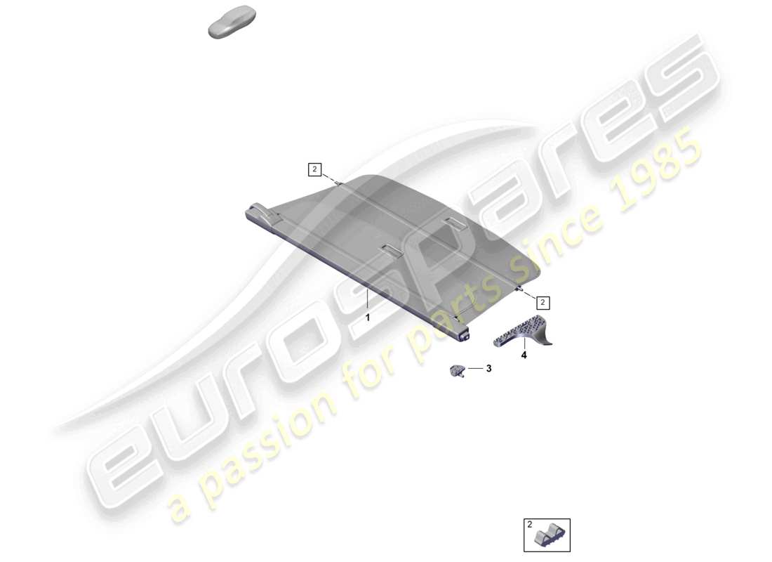 porsche 2025 (cayenne e3 pa) tablett-rollo teilediagramm