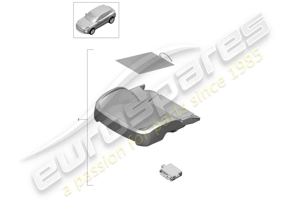 porsche 2021 (macan) reparatursatz sitzpolster sitzbelegungserkennung (beifahrerseite) nur für: usa kanada ersatzteildiagramm