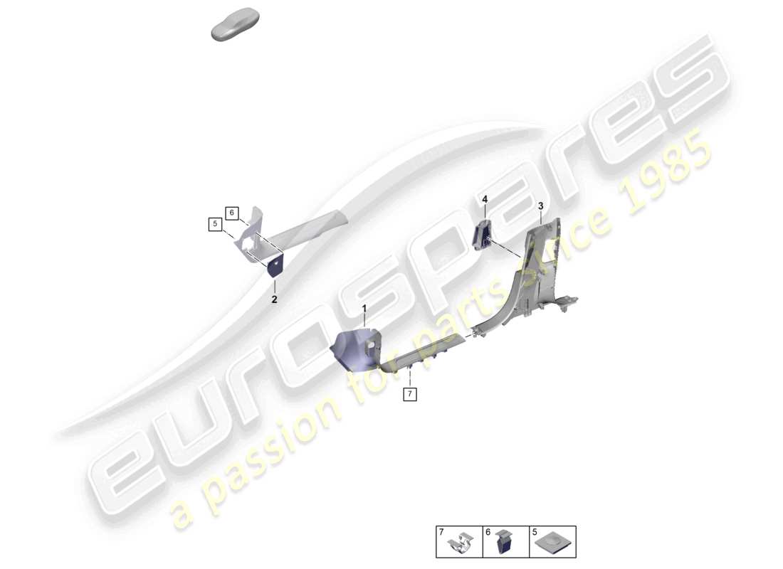 porsche 2026 (panamera 976) trittbrettverkleidung vorne abdeckung teilediagramm