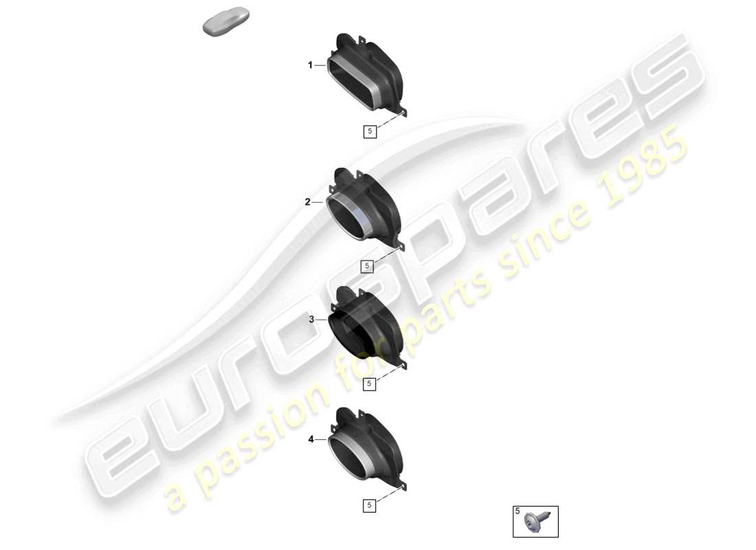 porsche 2024 (992-2) auspuffendrohr teilediagramm