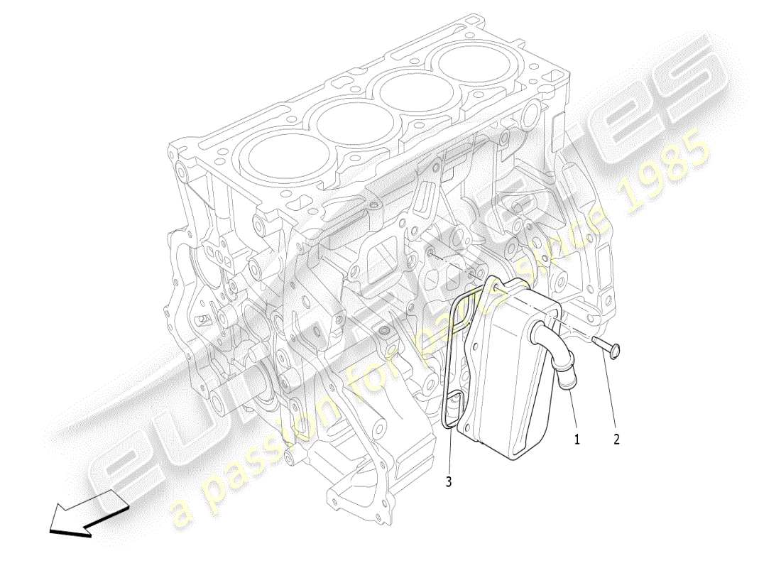 maserati ghibli (2021) wärmetauscher teilediagramm