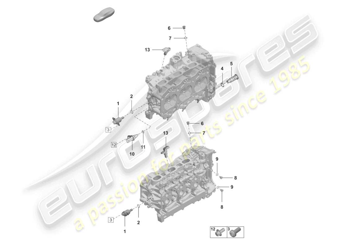 porsche 2026 (992-2 turbo / s) zylinderkopf einzelteile verschlussstopfen sensoren teilediagramm
