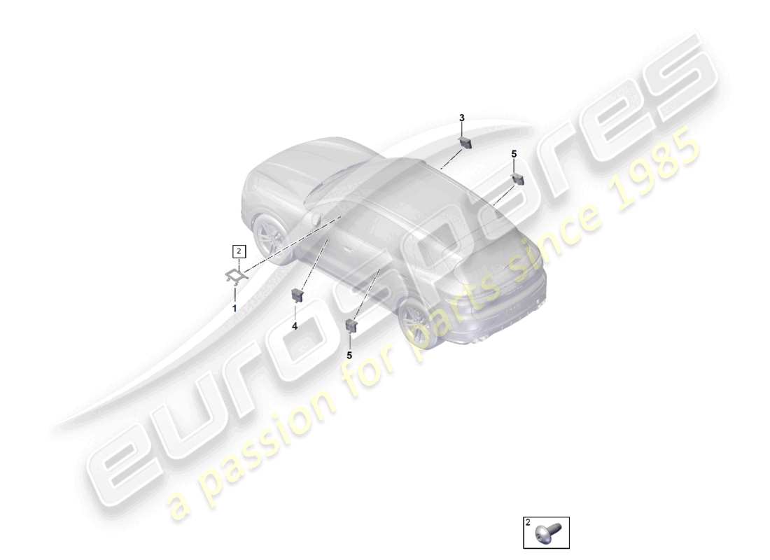 porsche 2025 (cayenne e3 pa) steuergeräte fahrgestell (nivellierungssystem) türen teilediagramm