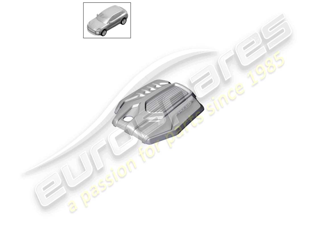 porsche 2021 (macan) motorabdeckung motorraum teilediagramm