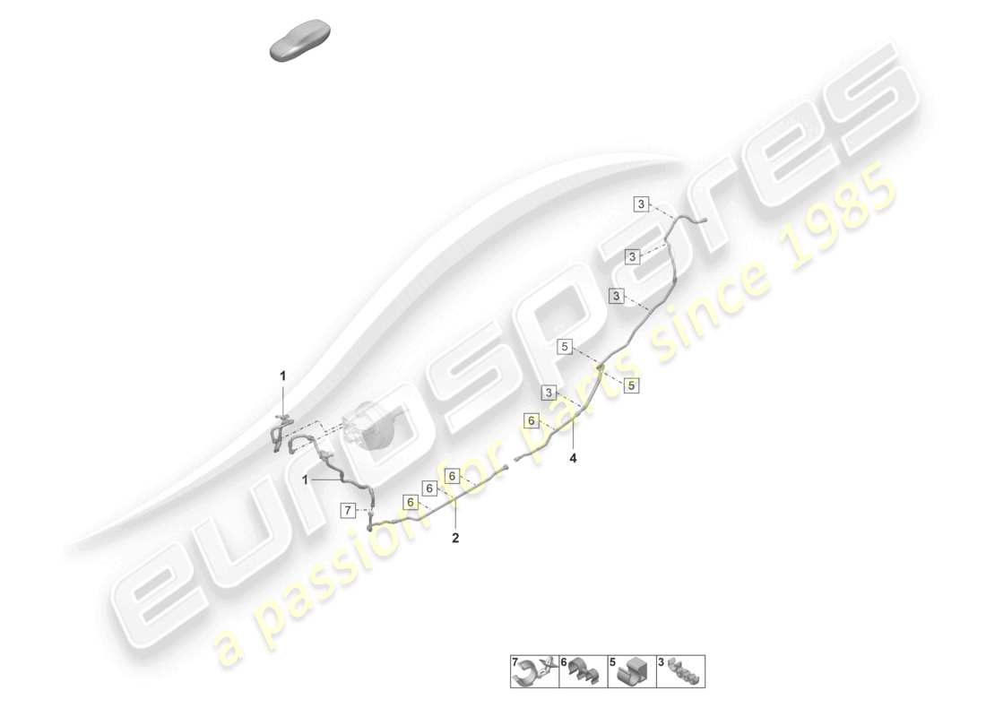 porsche 2023 (992-1 gt3/rs/st) vakuumleitung - teilediagramm