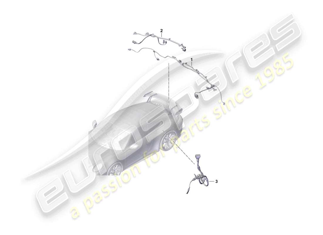 porsche 2025 (992-2 gt3) kabelsatz heckkabelbaum für antiblockiersystem -abs- ersatzteilliste