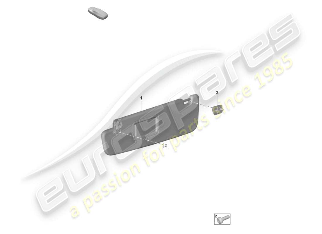 porsche 2020 (taycan 9j1-1) sonnenblenden ersatzteildiagramm