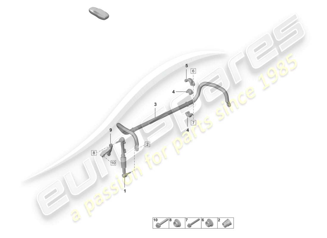 porsche 2022 (992-1 turbo / s) stabilisator koppelstange pdcc teilediagramm