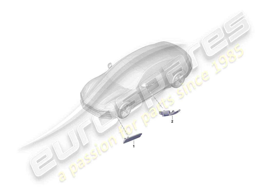 porsche 2025 (panamera 976) blinker-repeater-seitenmarkierungsleuchte teilediagramm