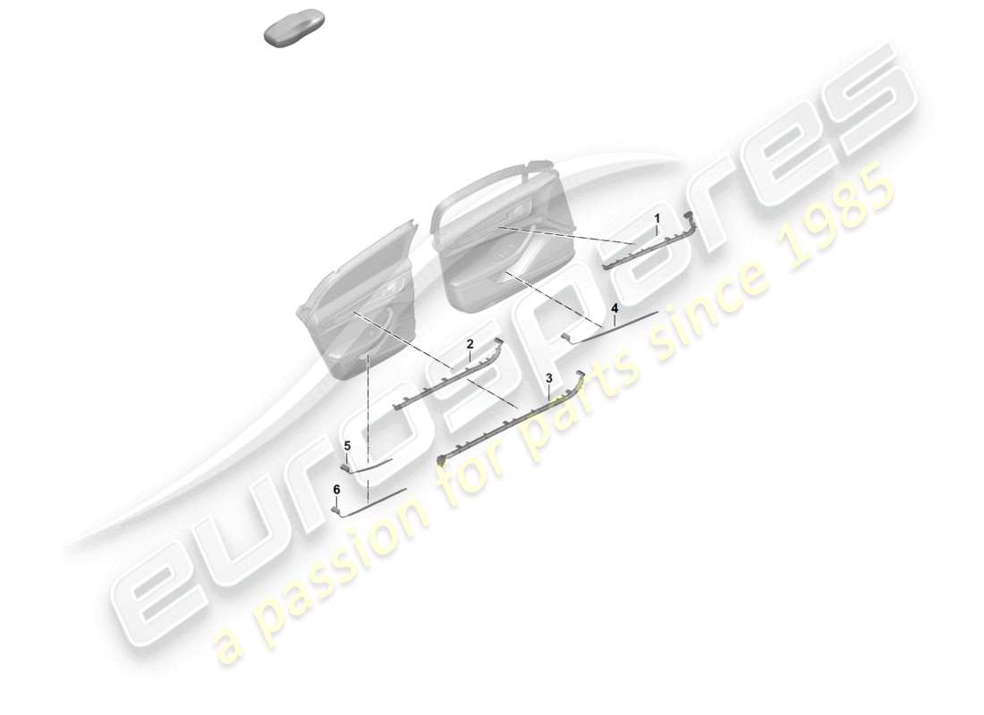 porsche 2026 (panamera 976) lampe für ambientebeleuchtung für türen ersatzteildiagramm