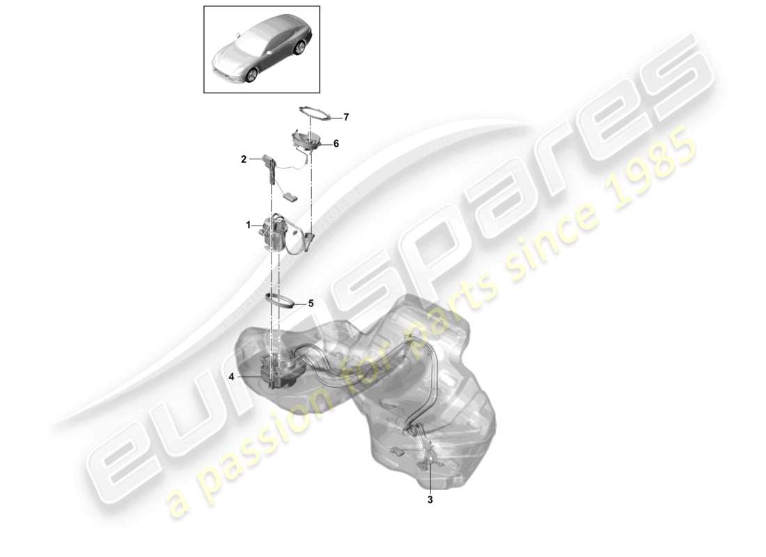 porsche 2021 (panamera 971-1) kraftstoffpumpe saugstrahlpumpe teilediagramm