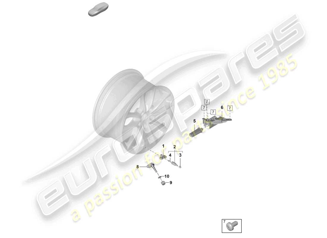 porsche 2024 (panamera 971-2) reifendruck-kontrollsystem teilediagramm