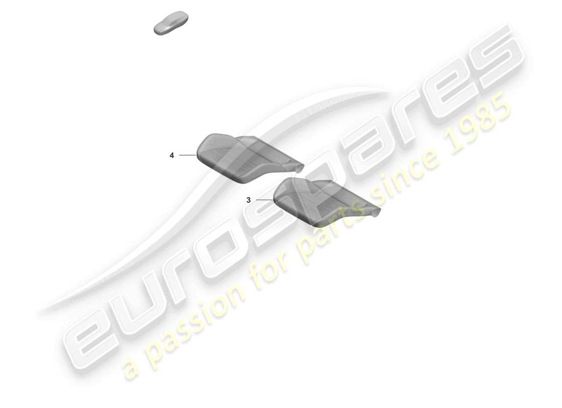 porsche 2020 (992-1 turbo / s) schaumstoffteil sitzbezug sportsitz plus für modelle mit sitzbelüftung teilebild