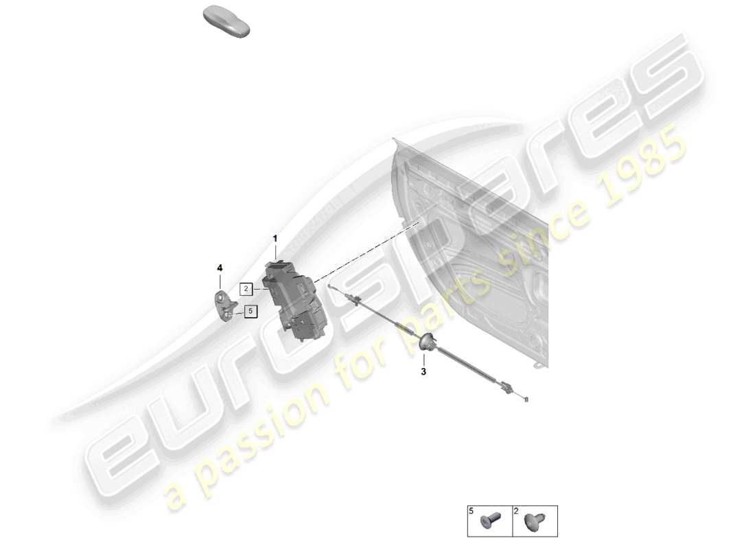 porsche 2024 (992-2) türschloss zubehör teilediagramm