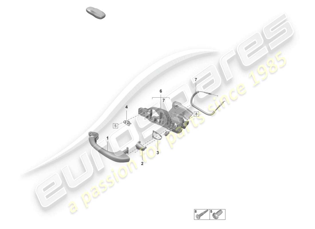 porsche 2026 (992-2 gt3/rs/st) türgriffe ersatzteildiagramm
