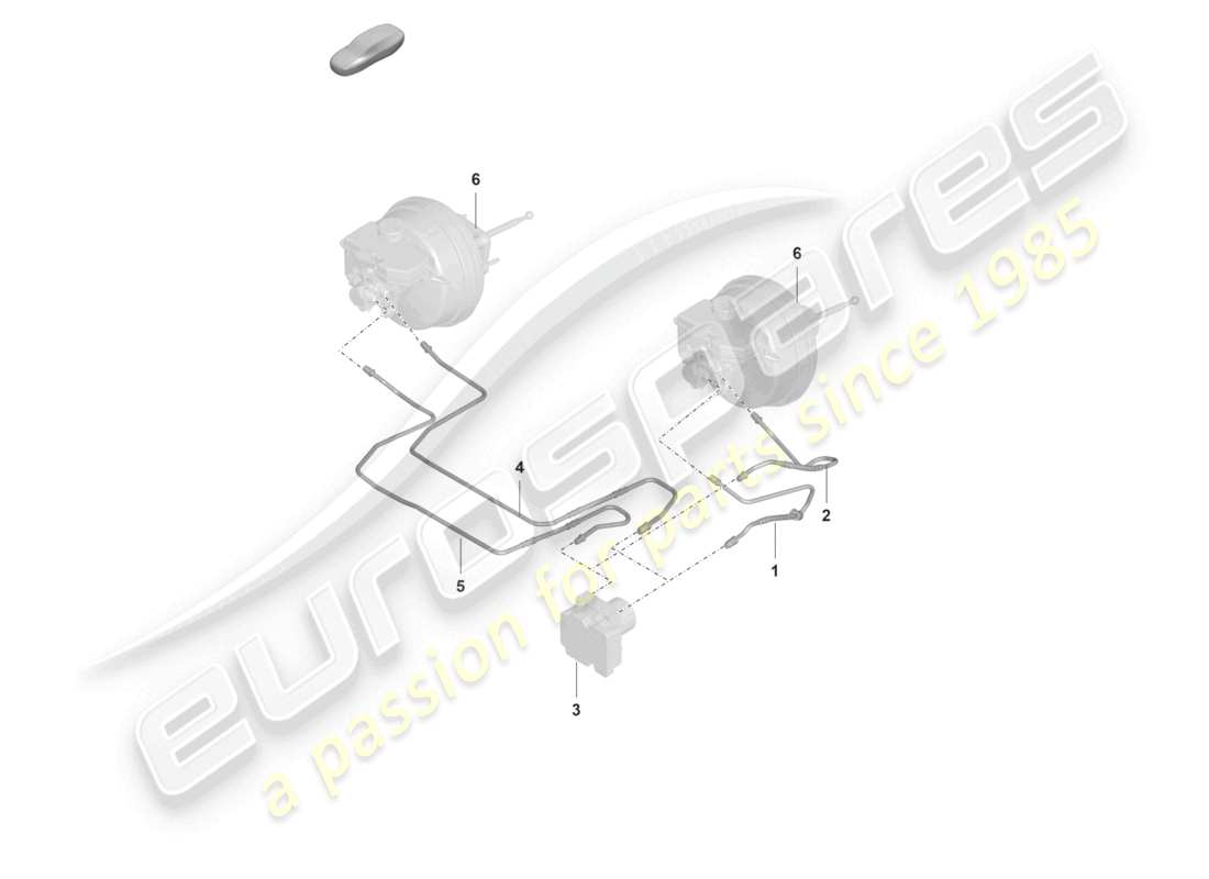 porsche 2023 (992-1 gt3/rs/st) bremsleitung von der hydroeinheit zum kühlmittelausgleichsbehälter teilediagramm