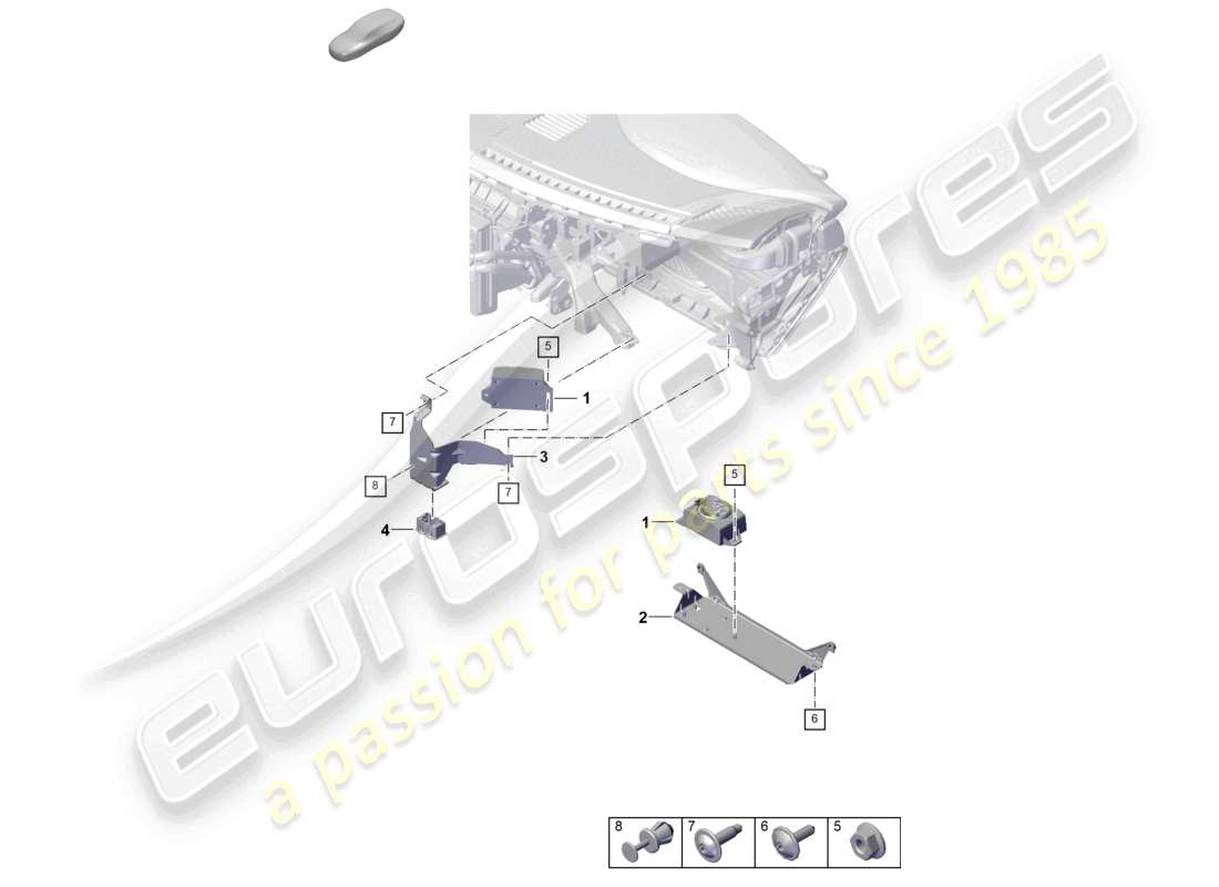 porsche 2024 (992-2) notruflautsprecher teilediagramm
