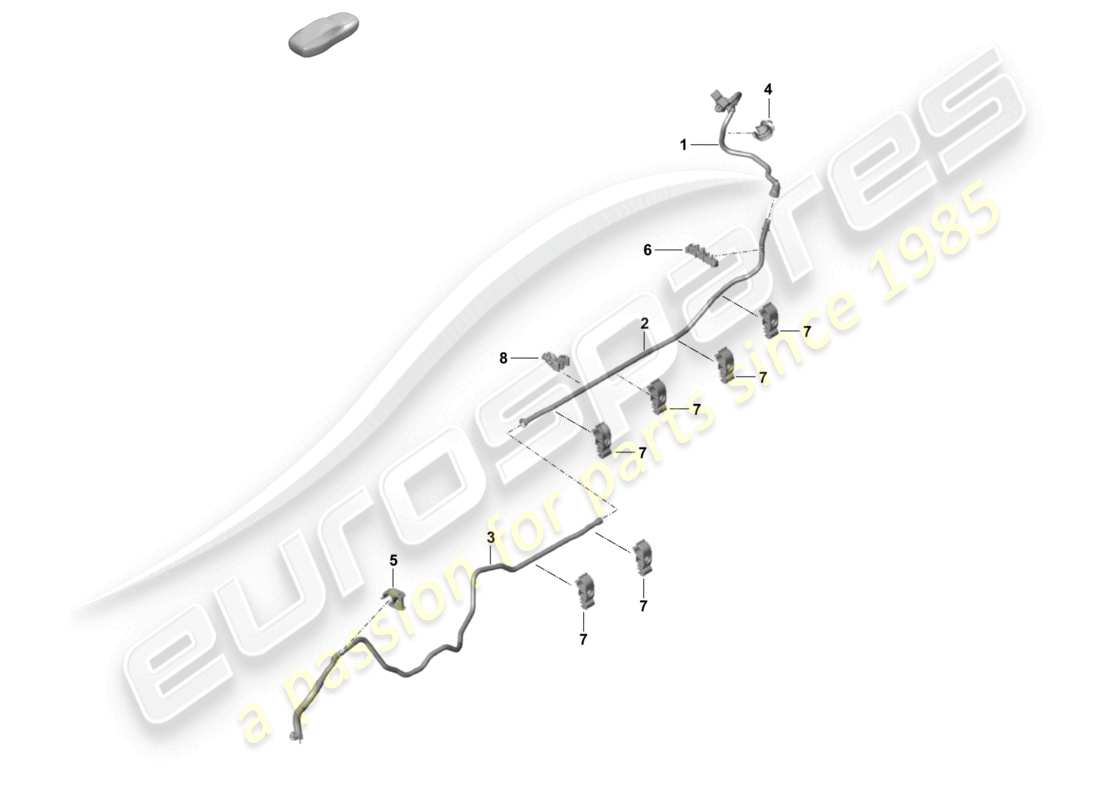 porsche 2021 (718 cayman gt4) unterdruckleitung vorn bremskraftverstärker mitte hinten teilediagramm