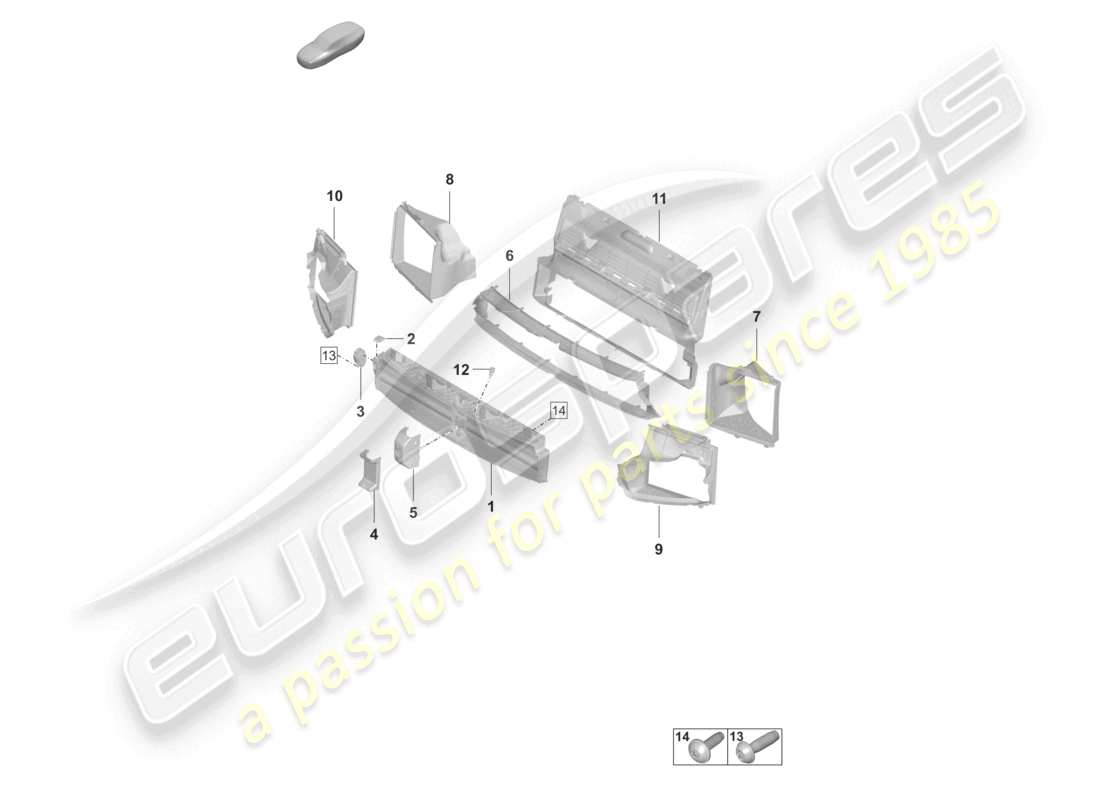 porsche 2024 (panamera 971-2) luftführungsgrundplatte und scheibenpaket – teilediagramm