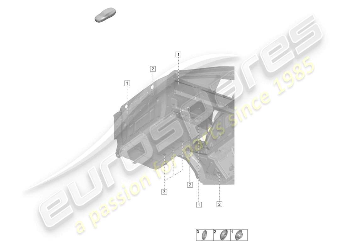 porsche 2023 (992-1 turbo / s) stopfen für karosseriefront karosserie frontpartie teileübersicht