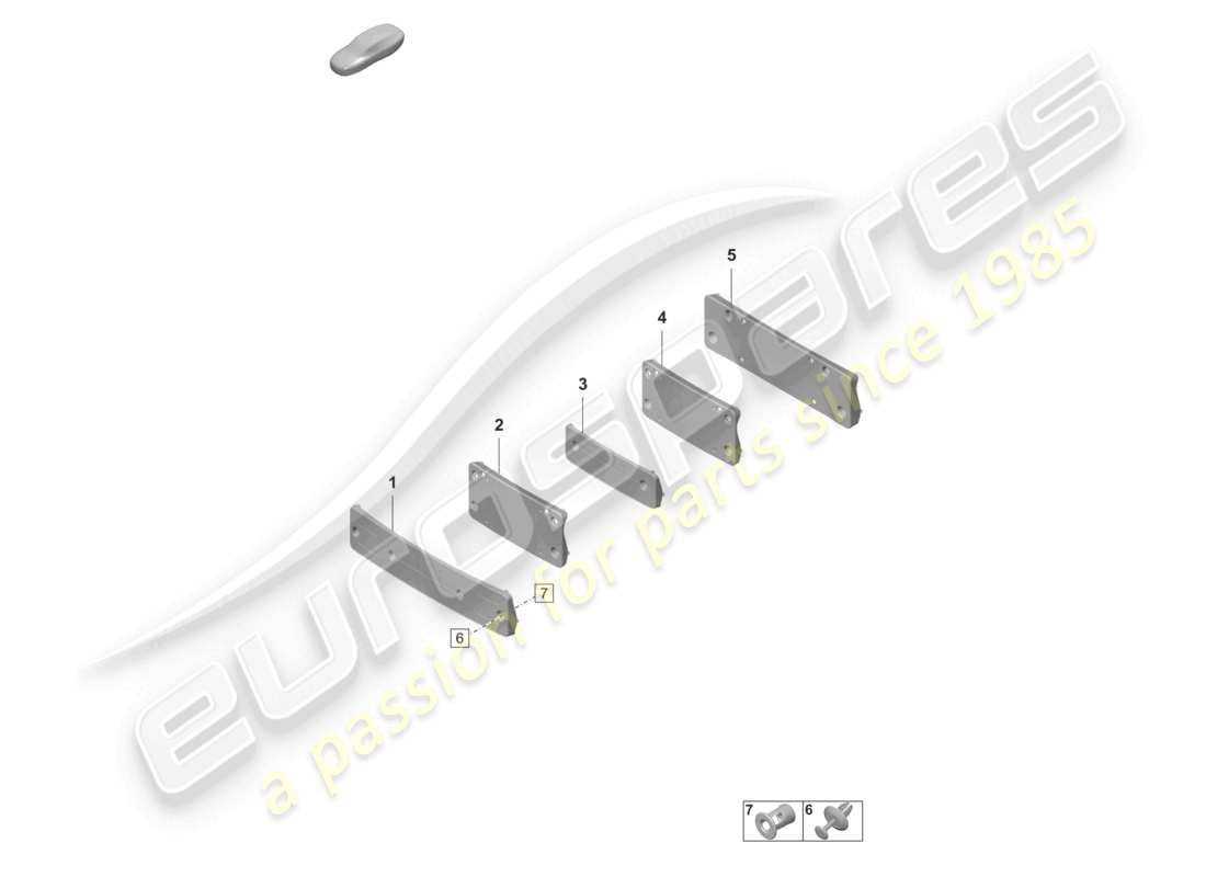 porsche 2020 (taycan 9j1-1) kennzeichenhalter ersatzteildiagramm