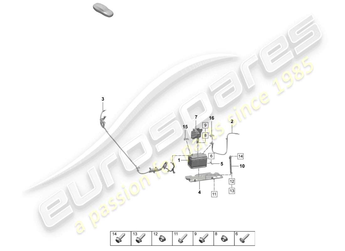 porsche 2025 (macan-e) batterie teilediagramm
