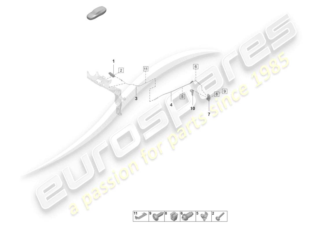 porsche 2023 (panamera 971-2) deckelverriegelung vorne zubehör teilediagramm