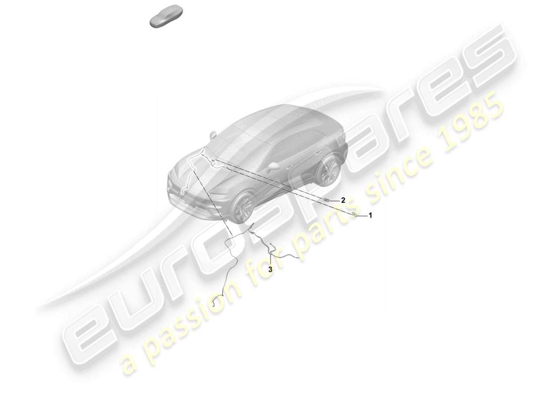 porsche 2025 (macan-e) schlauch vorne wasserstrahl teilediagramm