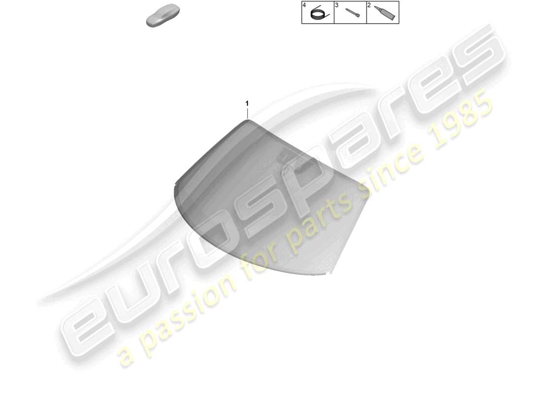porsche 2024 (992-2) windschutzscheibe teilediagramm